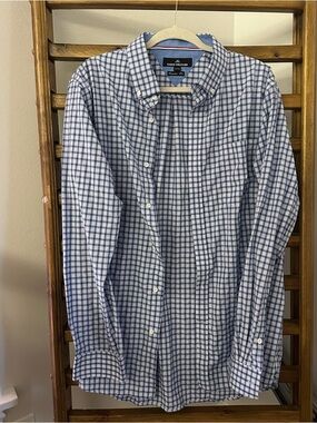 IC COLLECTION Blue & White Checked Button-Down Shirt